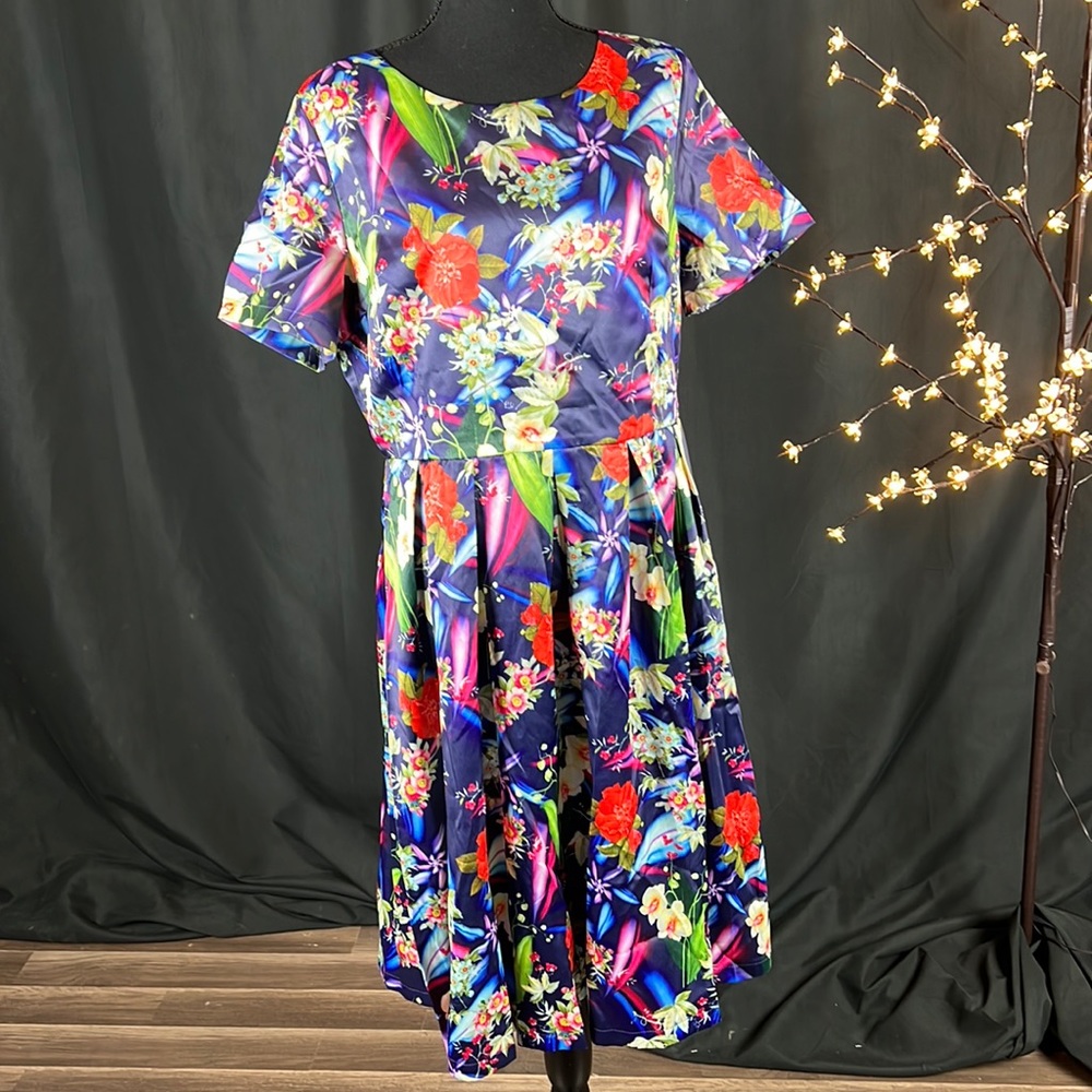 Lindy Bop Floral Elodie Dress NWT